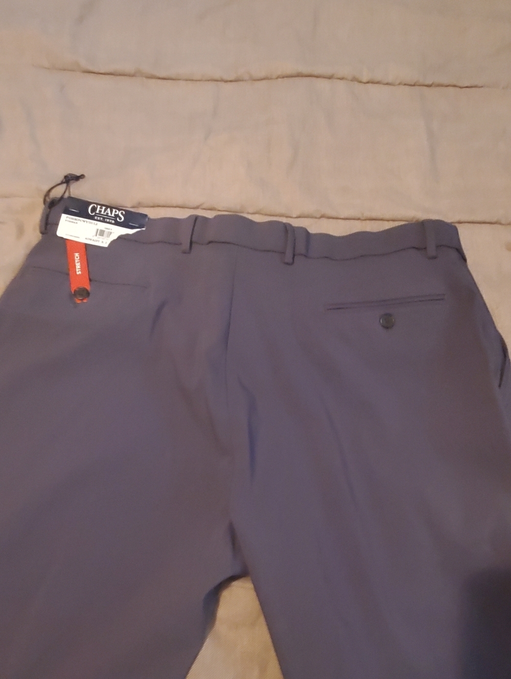 Chaps Performance Forman Pants Mens 40x30 Classic Fit Stretch Grey Casual Preppy - Picture 6 of 7